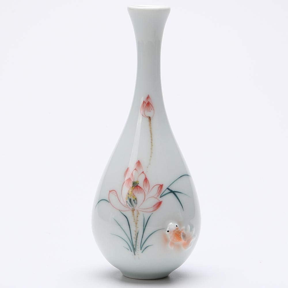 ヴィンテージ レトロ和風モダン釉薬仕上げ 梅模様壺陶器製花と枝のデザイン